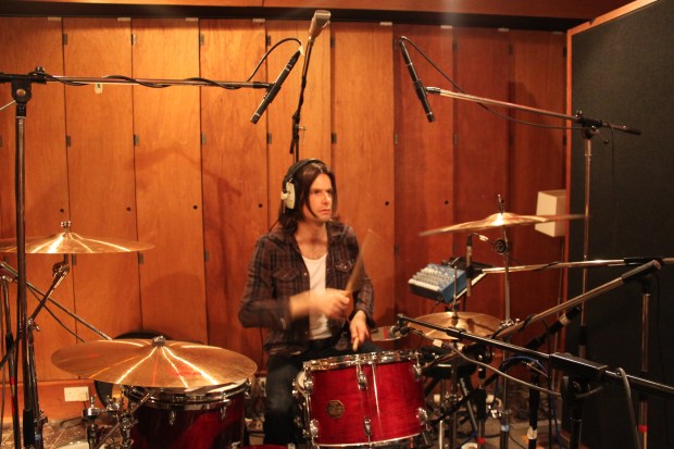 At Rockfield, Quadrangle Studio, Oct'13. (photo: Nick Brine)