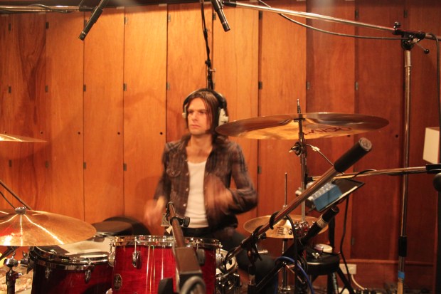 At Rockfield, Quadrangle Studio, Oct'13. (photo: Nick Brine)