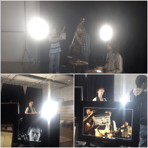 Pete Shoulder video shoot. Joss Clapp on Bass.