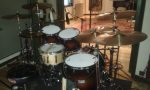 Joe Elliott's Down N Outz Drummer Phil Martini recording new tracks for LP #3, at The Premises Studios, 2017. Mapex Orion Drums, Paiste Cymbals 2002/Dark Energy/Masters, Vic Firth Drumsticks, Aquarian Cymbals, Ludwig Maple 8" Snare Drum, Rock 'n' Roll Drummer, Studio Drummer, recorded by Keith More