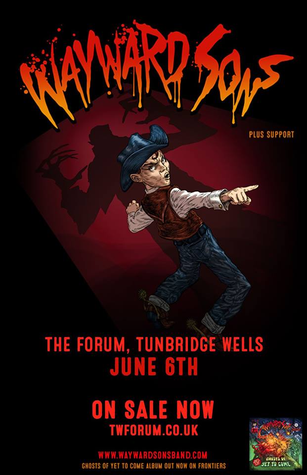 Wayward Sons, GhostsOf Yet To Come, Download Festival 2018, Tunbridge Wells The Forum, warm-up show, X-Ray Touring, Frontiers Music, Toby Jepson, Phil Martini, I Don't Wanna Go EP, 12