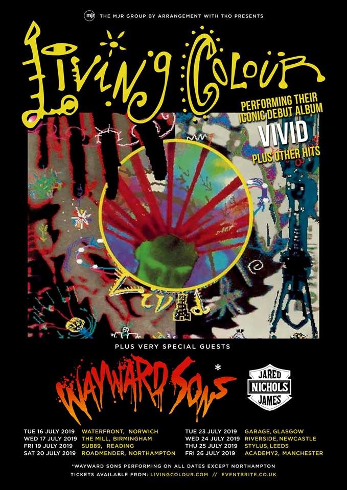 Wayward Sons, British Rock N Roll, Live gigs, Summer shows, New LP, Toby Jepson, Phil Martini, Live Drummer, Studio Drummer, Sam Wood, Nic Wastell, Dave Kemp, Living Colour, American Rock Band, UK Tour, July 2019, Ghosts Of Yet To Come, Frontiers Music, X-Ray Touring, Paiste 2002 Cymbals, Vic Firth 3A Drumsticks, Ludwig Candy Cane Vistalite Drums, Ludwig Black Beauty, Evans G2 Drumheads, Vale Studios, Le Blond Drumcases, Meinl Cowbell