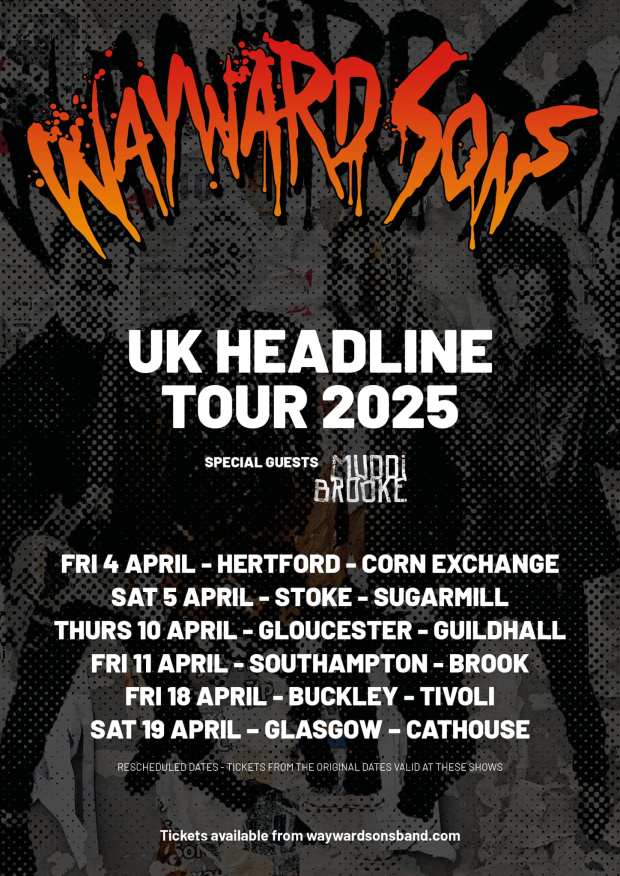 Wayward Sons Muddibrooke UK dates April 2025